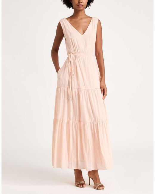 Peserico Pink Maxi Dress Cotton