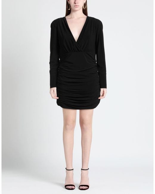 Compagnia Italiana Black Mini Dress Polyester, Elastane