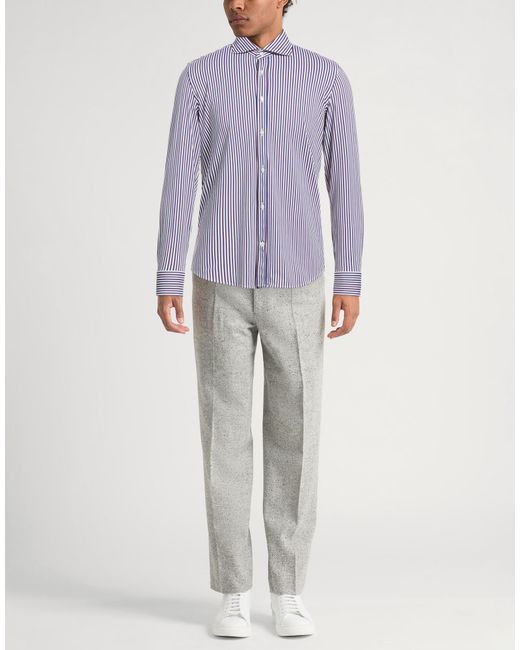 Paul & Shark Purple Shirt Nylon, Elastane for men