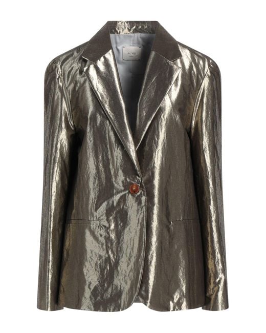 Alysi Black Blazer Cotton, Polyester