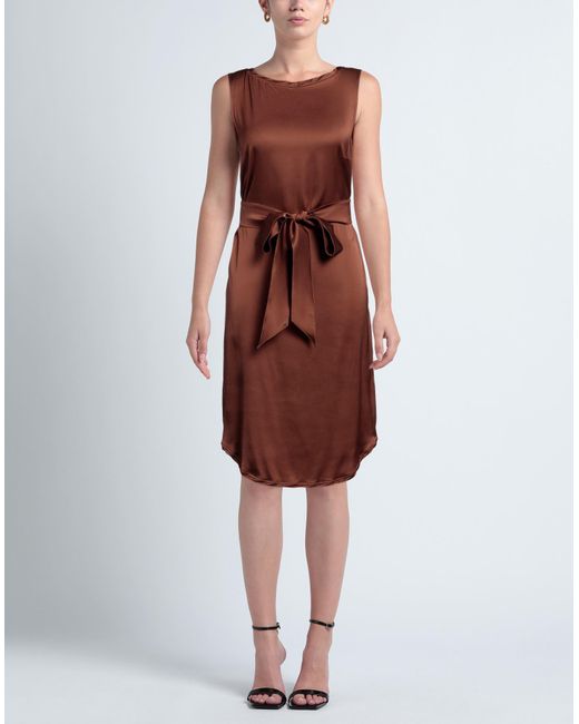 Camicettasnob Brown Midi Dress