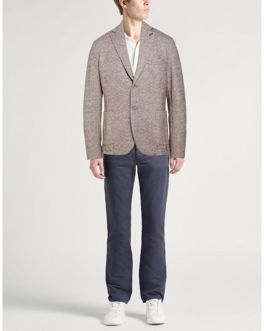 Bob Brown Khaki Blazer Polyester, Cotton, Elastane for men