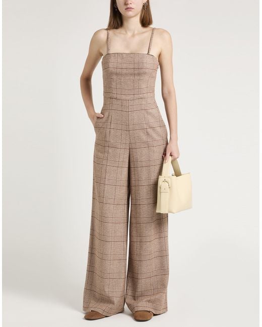 Twinset Natural Jumpsuit Wool, Polyester, Viscose, Elastane
