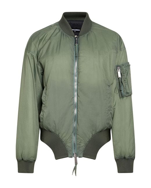 DSquared² Green Military Jacket Polyamide, Polyurethane