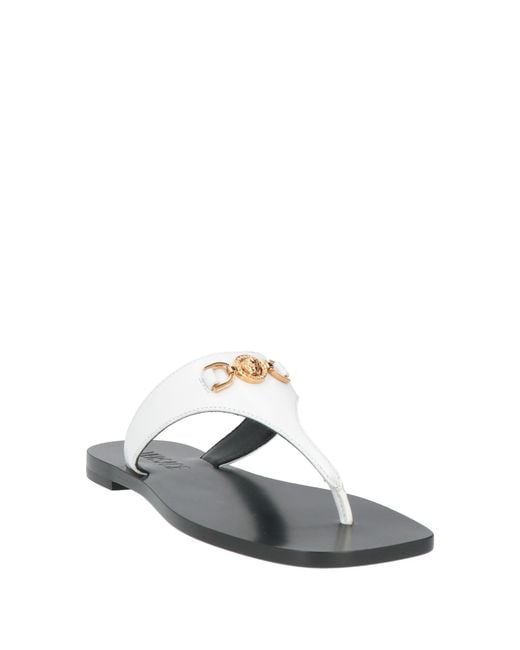 Versace White Thong Sandal