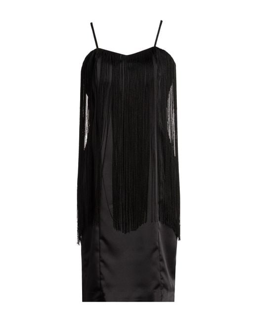 NUALY Black Mini Dress Polyester, Elastane