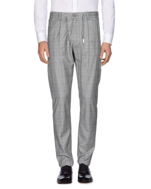 Eleventy Gray Pants Virgin Wool for men