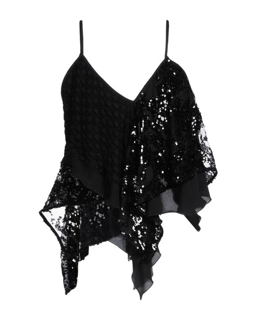 The Attico Black Top Polyester, Polyamide, Cotton
