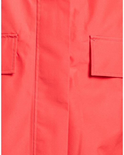 Jack Wolfskin Red Coral Overcoat & Trench Coat Polyester