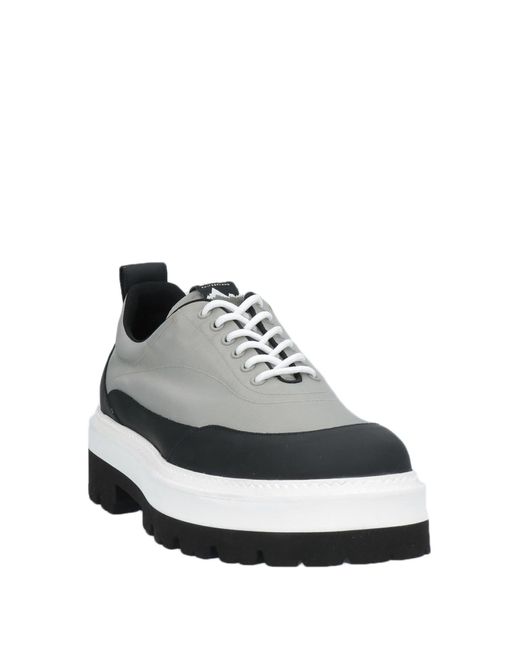 Bally Gray Lace-Up Shoes Textile Fibers, Soft Leather for men