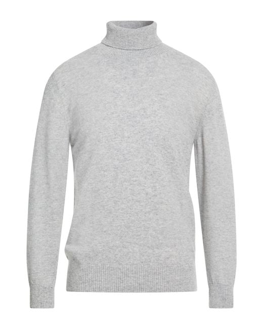 Officina 36 Gray Light Turtleneck Wool, Polyamide for men