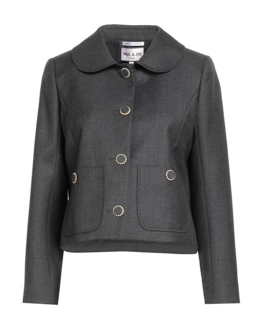 Paul & Joe Black Jacket Wool, Polyester