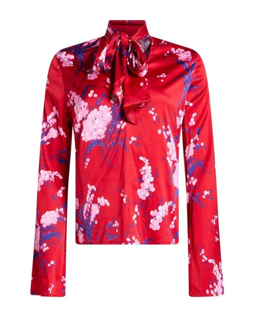 DES_PHEMMES Red Shirt Viscose, Elastane