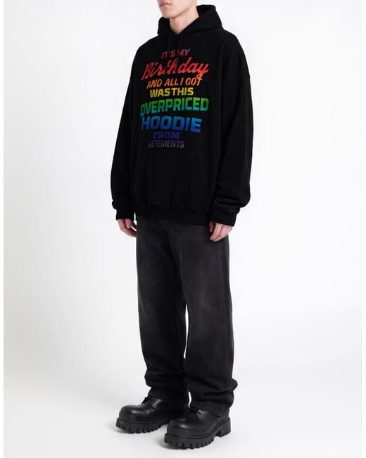 Vetements Blue Sweatshirt Cotton, Polyester for men