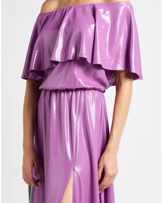 Hanita Purple H Couture Mauve Maxi Dress Polyester, Elastane