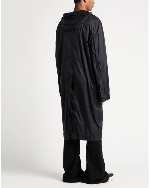 Rick Owens Black Overcoat & Trench Coat Polyamide for men