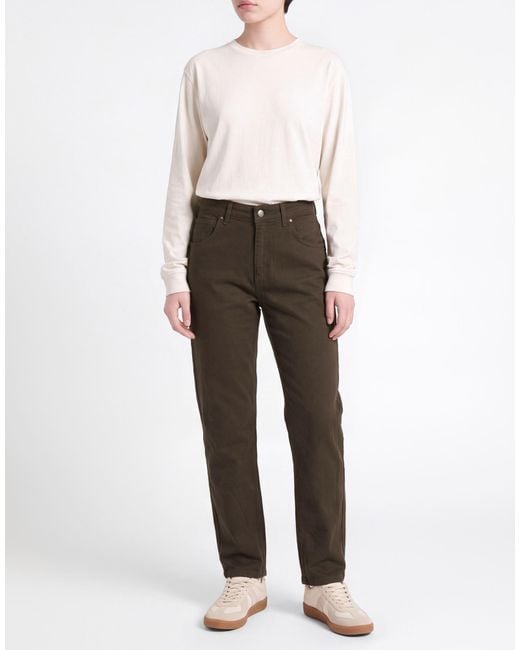 Berna Brown Pants Cotton, Elastane