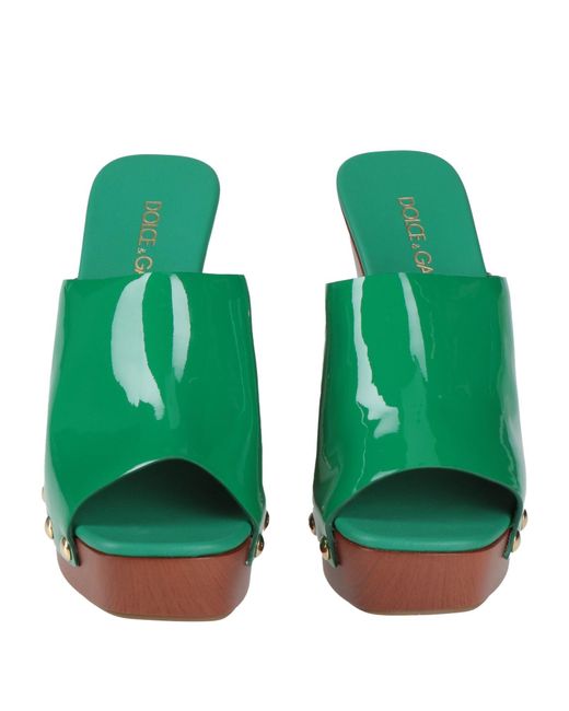 Dolce & Gabbana Green Mules & Clogs