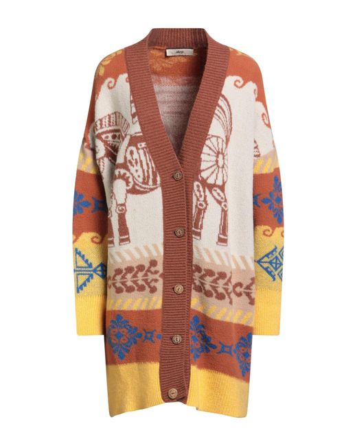 Akep Orange Cardigan Polyamide, Acrylic, Mohair Wool, Nylon