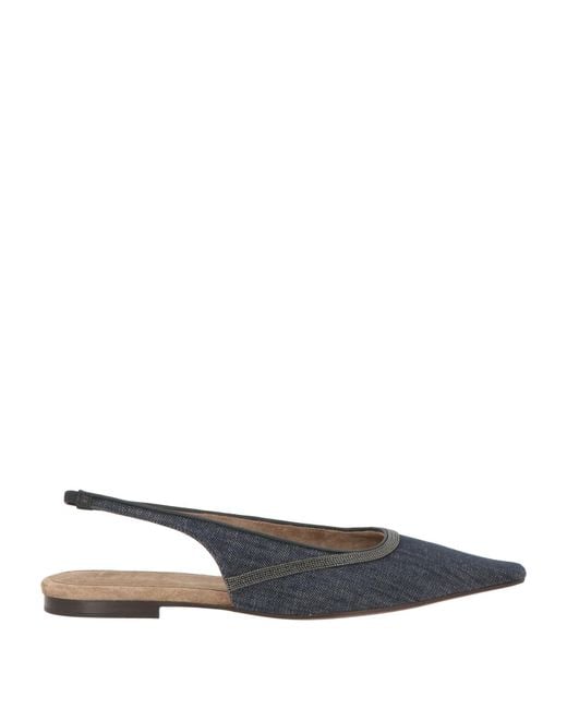 Brunello Cucinelli White Ballet Flats Textile Fibers