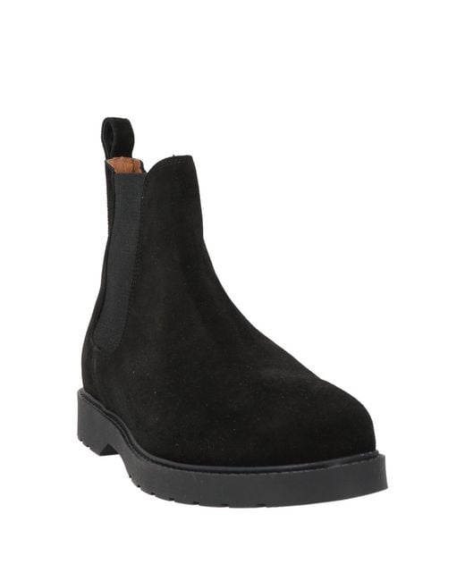 SELECTED Black Ankle Boots Leather for men