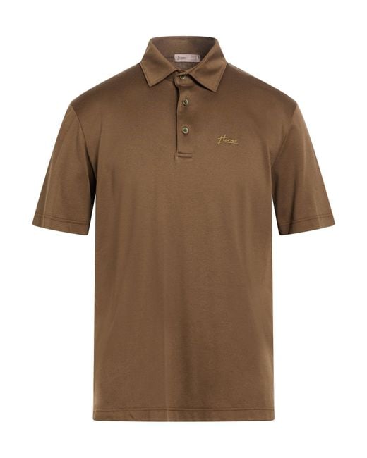 Herno Brown Polo Shirts for men