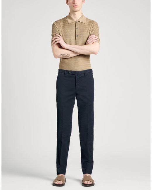 PT Torino Blue Pants Cotton, Elastane for men