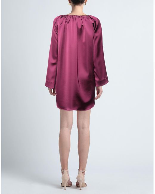 Douuod Purple Mini Dress Textile Fibers
