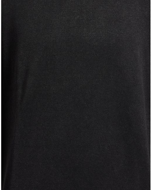 Keen Black Charcoal Turtleneck Cotton, Modal for men