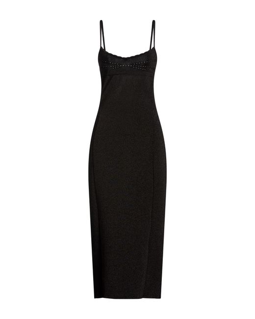 Jacquemus Black Midi Dress Viscose, Polyester, Polyamide, Elastane