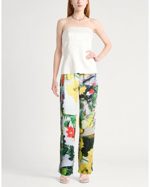 MSGM Green Pants Recycled Polyester, Polyester