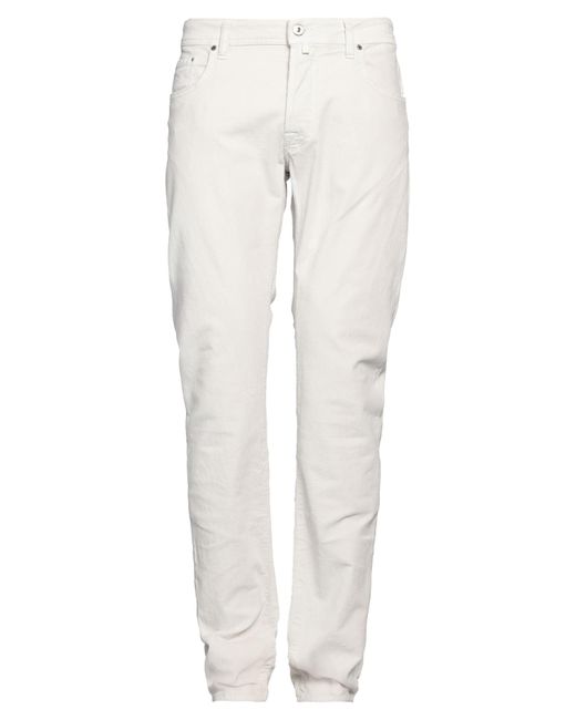 Jacob Cohen White Pants Cotton, Elastane for men
