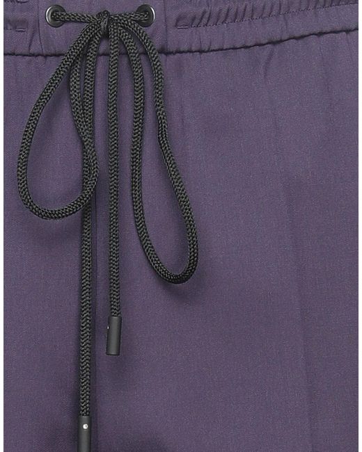 Iceberg Purple Pants Polyester, Wool, Elastane