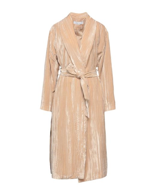 Kaos Natural Sand Overcoat & Trench Coat Polyester