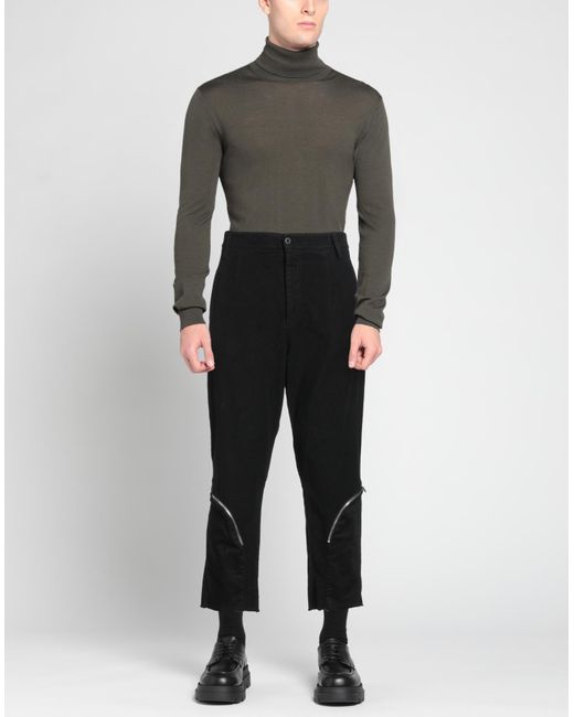 Lost & Found Black Pants Cotton, Elastane for men