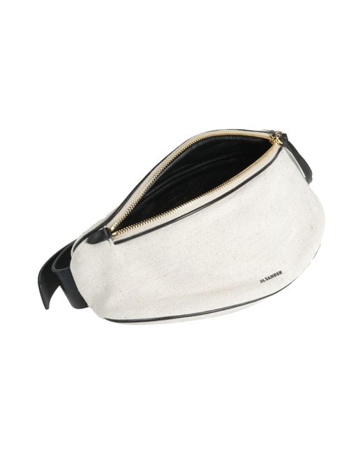 Jil Sander White Belt Bag Textile Fibers, Leather