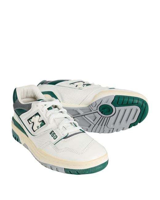 New Balance White 550 Sneakers Leather for men