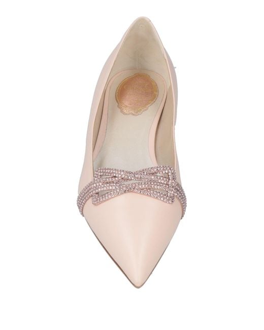 Rene Caovilla Pink Light Ballet Flats Lambskin