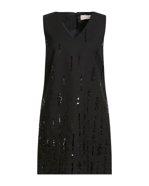 iBlues Black Mini Dress Polyester, Viscose, Elastane