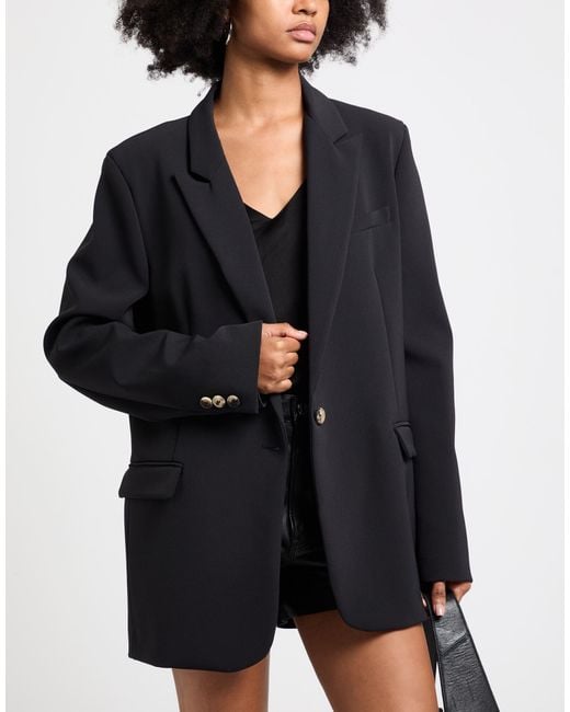 SOLOTRE Black Blazer Polyester, Virgin Wool, Elastane, Viscose