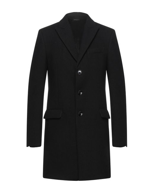 Grey Daniele Alessandrini Black Coat for men