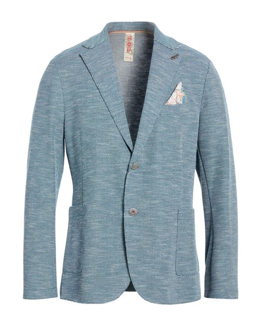 Bob Blue Blazer Polyester, Cotton for men