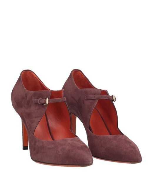Santoni Purple Pumps Leather