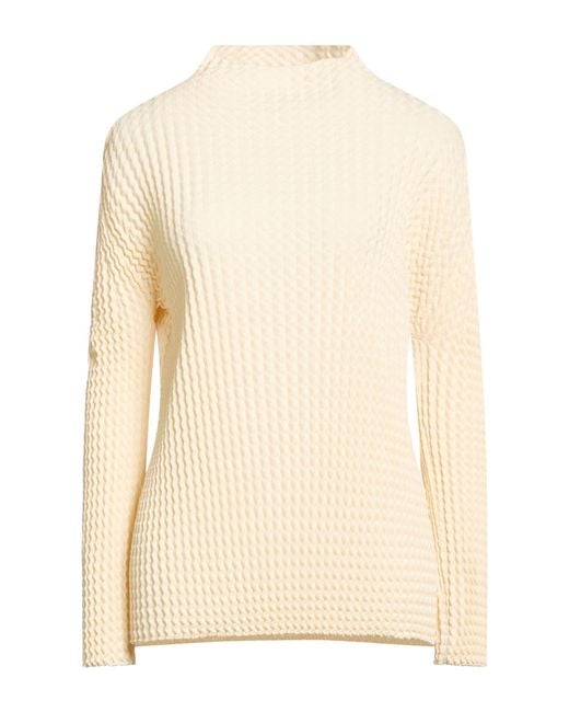 Issey Miyake Natural Ivory Sweater Cotton, Polyester
