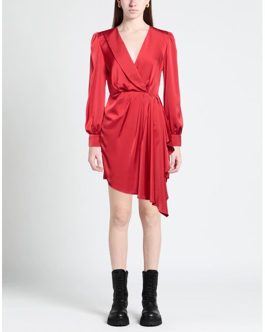 VANESSA SCOTT Red Mini Dress Polyester