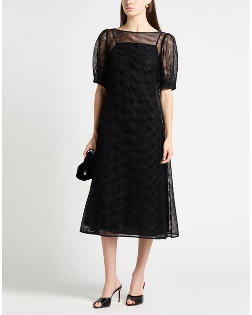 Vestido Midi Erika Cavallini Semi Couture de color Black