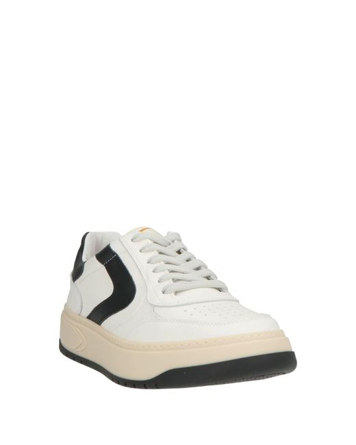 Valsport White Sneakers Leather, Textile Fibers