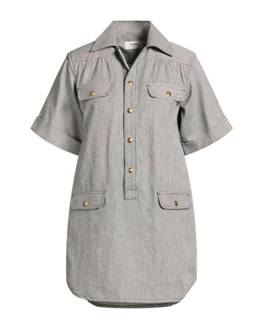 Céline Gray Mini Dress Cotton