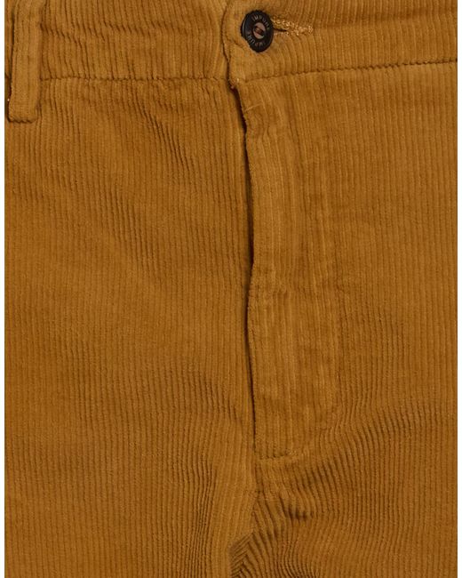 Impure Brown Camel Pants Cotton, Elastane for men