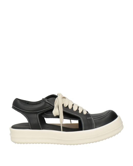 Rick Owens Black Sneakers Leather